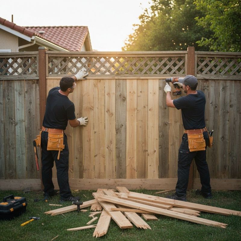 Farm Fence Repair detail